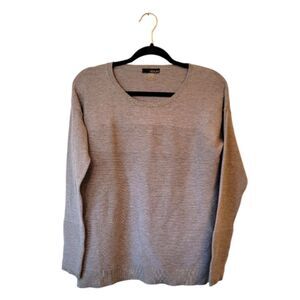 Renuar Light Brown Ribbed Crewneck Sweater Size M